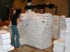 Katy Checking the Shoeboxes